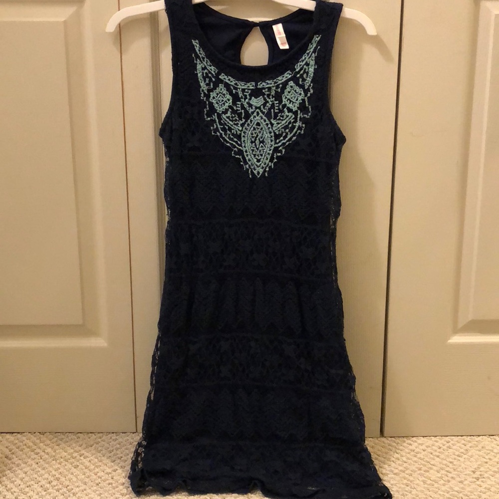 Navy blue lace dress
